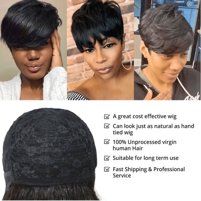 Superlove Glueless Pixie Cut Human Hair Wig Hot Boss Lady Short Wig - Superlovehair